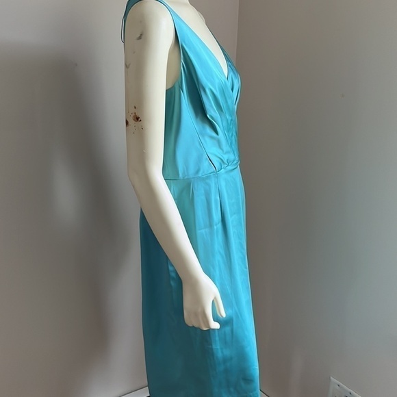 Nwt Adrianna Papell Turquoise Sleeveless Fitted Cocktail Dress 12 - Picture 3 of 14